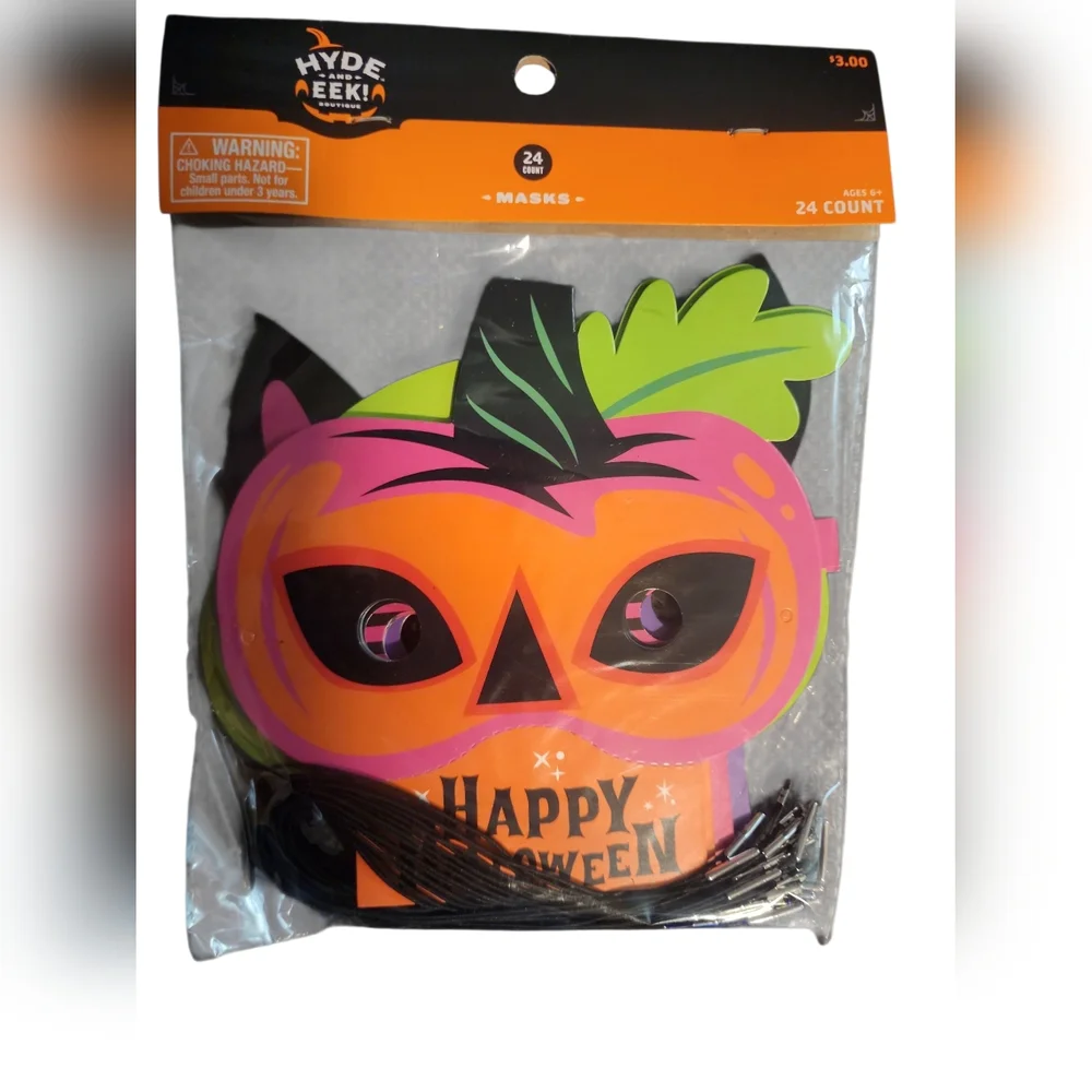 Halloween Party Kit With Decor, Pumpkin Carving/Painting Kits, Favors, & Masks.